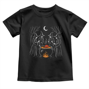 Funny Halloween Witch Spooky Season Orange Cauldron Toddler T Shirt TS11 Black Print Your Wear
