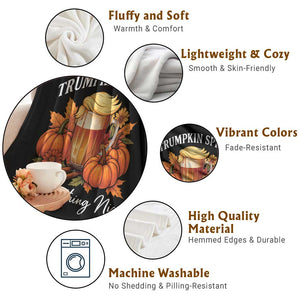 Funny Fall Season Trump Throw Blanket Trumpkin Spice And Everything Nice Pumpkin TS11 Print Your Wear