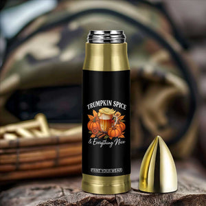 Funny Fall Season Trump Bullet Tumbler Trumpkin Spice And Everything Nice Pumpkin TS11 Print Your Wear