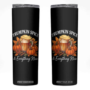 Funny Fall Season Trump Skinny Tumbler Trumpkin Spice And Everything Nice Pumpkin TS11 Black Print Your Wear