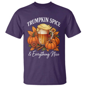 Funny Fall Season Trump T Shirt Trumpkin Spice And Everything Nice Pumpkin TS11 Purple Print Your Wear