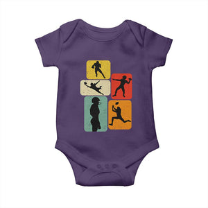 American Football Player Retro Vintage Sport Lover Baby Onesie TS11 Purple Print Your Wear