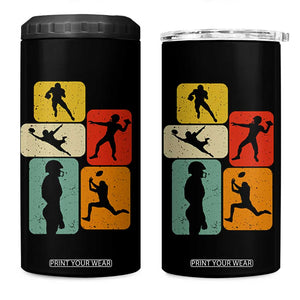 American Football Player Retro Vintage Sport Lover 4 in 1 Can Cooler Tumbler TS11 One Size: 16 oz Black Print Your Wear