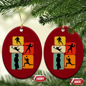 American Football Player Retro Vintage Sport Lover Ceramic Ornament TS11 Print Your Wear