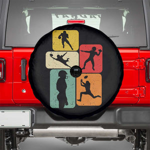 American Football Player Retro Vintage Sport Lover Spare Tire Cover TS11 Black Print Your Wear