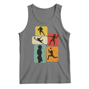 American Football Player Retro Vintage Sport Lover Tank Top TS11 Black Heather Print Your Wear