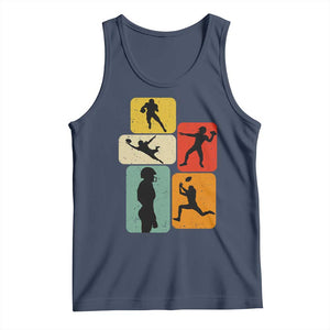 American Football Player Retro Vintage Sport Lover Tank Top TS11 Navy Print Your Wear