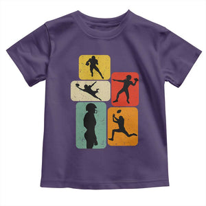 American Football Player Retro Vintage Sport Lover Toddler T Shirt TS11 Purple Print Your Wear