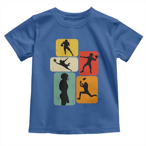 American Football Player Retro Vintage Sport Lover Toddler T Shirt TS11 Royal Blue Print Your Wear