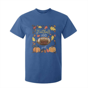 Football And Fall Yall T Shirt For Kid Fall Season American Football TS11 Royal Blue Print Your Wear