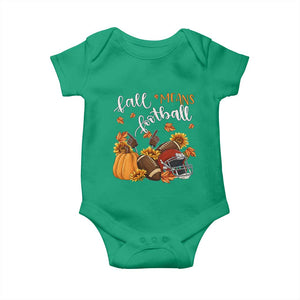 Fall Means Football Baby Onesie Fall Season American Football Thanksgiving TS11 Irish Green Print Your Wear