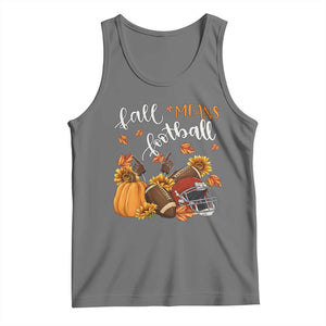 Fall Means Football Tank Top Fall Season American Football Thanksgiving TS11 Black Heather Print Your Wear