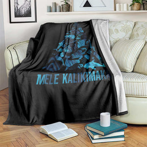 Christmas In Hawaii Throw Blanket Mele Kalikimala Sea Animals Xmas Tree TS11 Print Your Wear