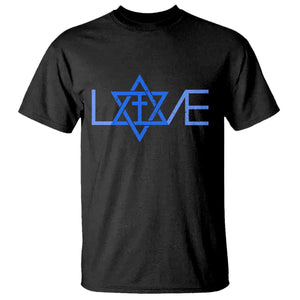 Love Jewish Messianic Cross Star Of David T Shirt TS11 Black Print Your Wear