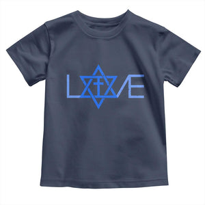 Love Jewish Messianic Cross Star Of David Toddler T Shirt TS11 Navy Print Your Wear