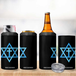 Messianic Cross Star of David Yeshua Jesus 4 in 1 Can Cooler Tumbler TS11 Print Your Wear