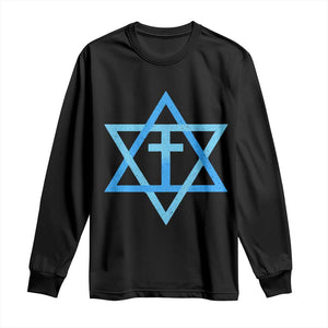 Messianic Cross Star of David Yeshua Jesus Long Sleeve Shirt TS11 Black Print Your Wear