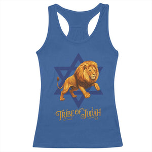 Tribe Of Judah Racerback Tank Top Bible History Hebrew Christ Israelite Lion TS11 Royal Blue Print Your Wear