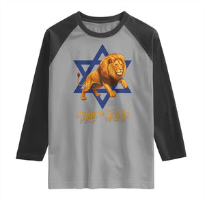 Tribe Of Judah Raglan Shirt Bible History Hebrew Christ Israelite Lion TS11 Sport Gray Black Print Your Wear