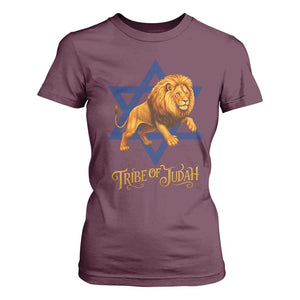 Tribe Of Judah T Shirt For Women Bible History Hebrew Christ Israelite Lion TS11 Maroon Print Your Wear