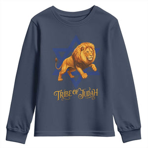 Tribe Of Judah Youth Sweatshirt Bible History Hebrew Christ Israelite Lion TS11 Navy Print Your Wear