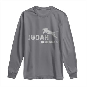 Lion Tribe of Judah Hebrew Christ Israelite Long Sleeve Shirt TS11 Charcoal Print Your Wear
