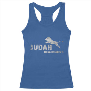 Lion Tribe of Judah Hebrew Christ Israelite Racerback Tank Top TS11 Royal Blue Print Your Wear