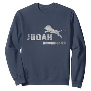 Lion Tribe of Judah Hebrew Christ Israelite Sweatshirt TS11 Navy Print Your Wear