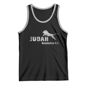 Lion Tribe of Judah Hebrew Christ Israelite Tank Top TS11 Black Athletic Heather Print Your Wear