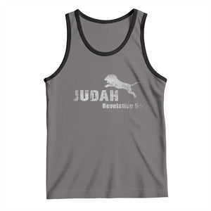 Lion Tribe of Judah Hebrew Christ Israelite Tank Top TS11 Deep Heather Black Print Your Wear