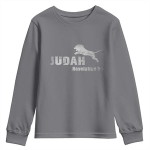 Lion Tribe of Judah Hebrew Christ Israelite Youth Sweatshirt TS11 Charcoal Print Your Wear