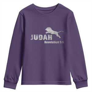 Lion Tribe of Judah Hebrew Christ Israelite Youth Sweatshirt TS11 Purple Print Your Wear
