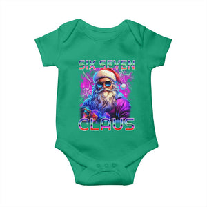 Funny Six Seven Claus Baby Onesie 67 Christmas Santa Meme Gen Alpha TS11 Irish Green Print Your Wear