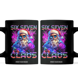 Funny Six Seven Claus Coffee Mug 67 Christmas Santa Meme Gen Alpha TS11 Black Print Your Wear