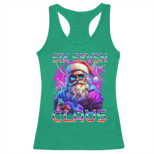 Funny Six Seven Claus Racerback Tank Top 67 Christmas Santa Meme Gen Alpha TS11 Irish Green Print Your Wear