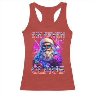 Funny Six Seven Claus Racerback Tank Top 67 Christmas Santa Meme Gen Alpha TS11 Red Print Your Wear
