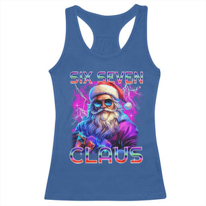 Funny Six Seven Claus Racerback Tank Top 67 Christmas Santa Meme Gen Alpha TS11 Royal Blue Print Your Wear