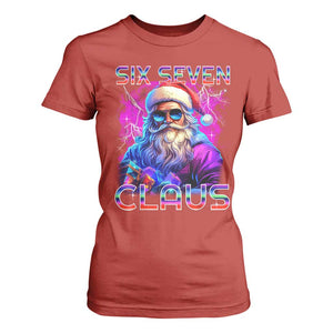 Funny Six Seven Claus T Shirt For Women 67 Christmas Santa Meme Gen Alpha TS11 Red Print Your Wear