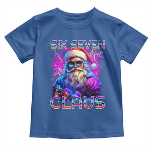 Funny Six Seven Claus Toddler T Shirt 67 Christmas Santa Meme Gen Alpha TS11 Royal Blue Print Your Wear