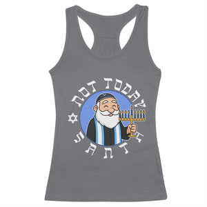 Funny Hanukkah Not Today Santa Racerback Tank Top Jewish Chanukah Chrismukkah TS11 Charcoal Print Your Wear