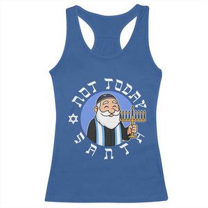 Funny Hanukkah Not Today Santa Racerback Tank Top Jewish Chanukah Chrismukkah TS11 Royal Blue Print Your Wear