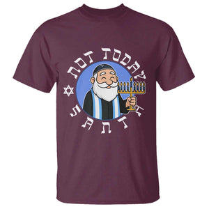 Funny Hanukkah Not Today Santa T Shirt Jewish Chanukah Chrismukkah TS11 Maroon Print Your Wear