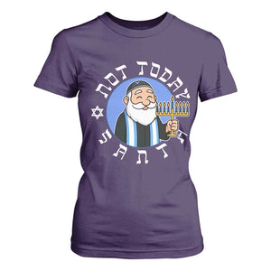 Funny Hanukkah Not Today Santa T Shirt For Women Jewish Chanukah Chrismukkah TS11 Purple Print Your Wear