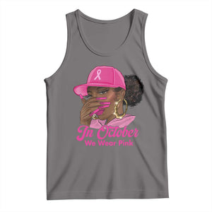 In October We Wear Pink Tank Top Black Women Breast Cancer Awareness TS11 Deep Heather Print Your Wear