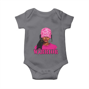 African American Warrior Breast Cancer Baby Onesie Pink Ribbon TS11 Charcoal Print Your Wear