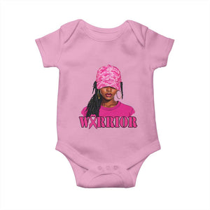 African American Warrior Breast Cancer Baby Onesie Pink Ribbon TS11 Light Pink Print Your Wear