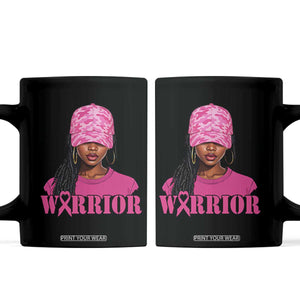 African American Warrior Breast Cancer Coffee Mug Pink Ribbon TS11 Black Print Your Wear