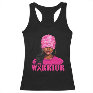 African American Warrior Breast Cancer Racerback Tank Top Pink Ribbon TS11 Black Print Your Wear
