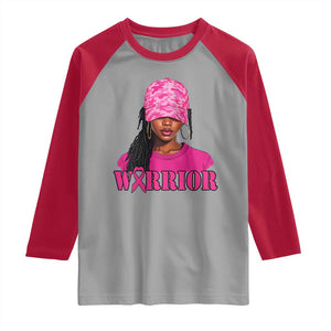 African American Warrior Breast Cancer Raglan Shirt Pink Ribbon TS11 Sport Gray Red Print Your Wear