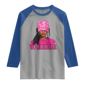 African American Warrior Breast Cancer Raglan Shirt Pink Ribbon TS11 Sport Gray Royal Print Your Wear